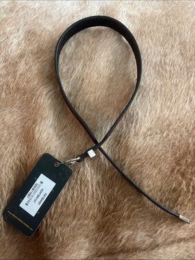 American Darling Black Faux Leather Headband with Silver Accent